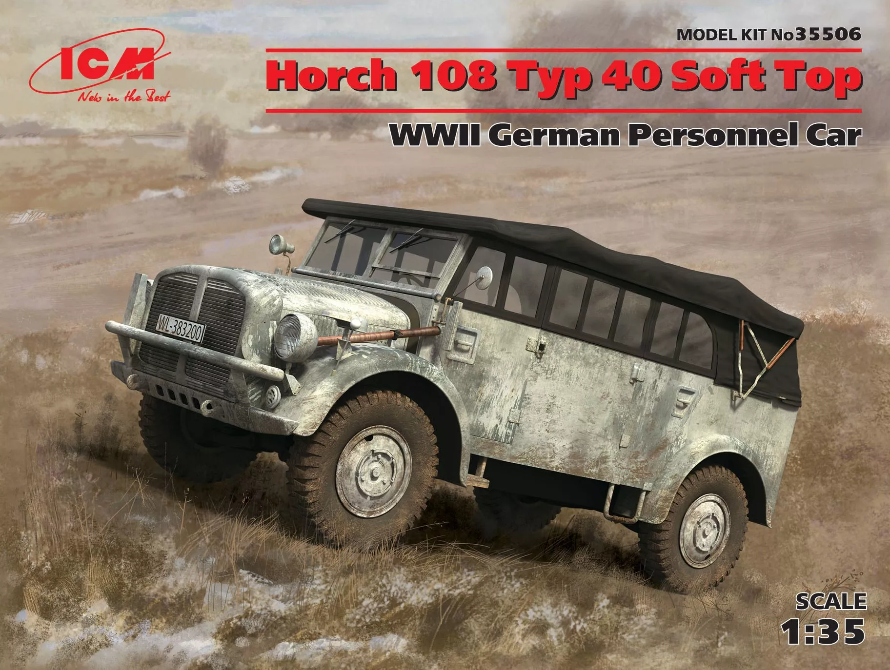 ICM - Horch 108 Typ 40 Soft Top, WWII German Personnel Car